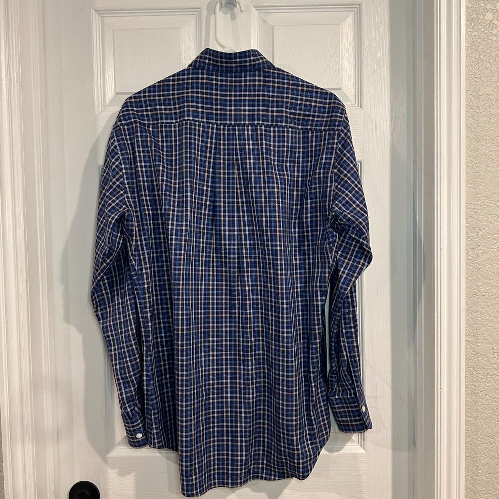 Blue Check Button Down By Peter Millar - image 2